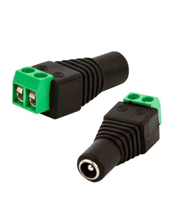 Plug P4 femea  2,1 X 5,5 X 14mm com borne