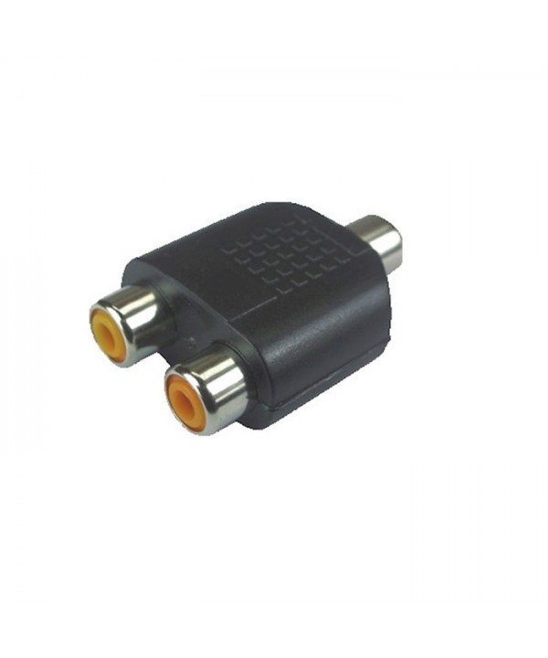 Adaptador plug RCA femea para 2 RCA macho