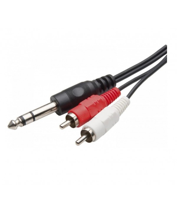 Cabo P10 Stereo + 2 RCA ( 2 mt )