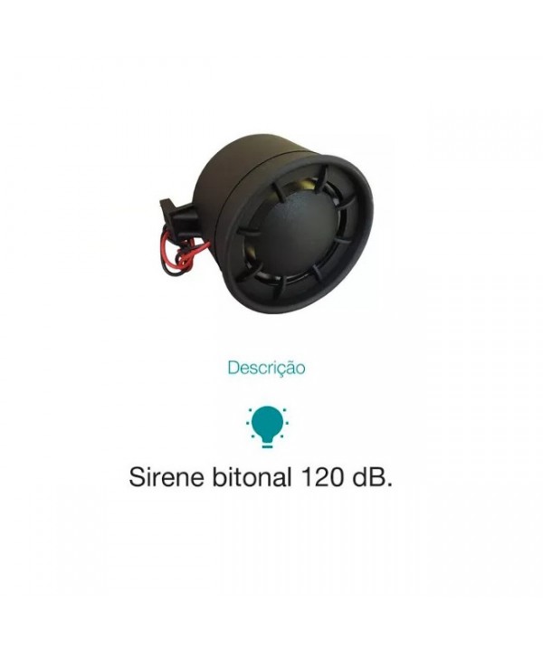 Sirene preta FKS 1 toque 120db