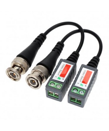 Conversor / Ballum de par trancado AHD/HDCVI/HDTVI com rabicho Conversor / Ballum d...