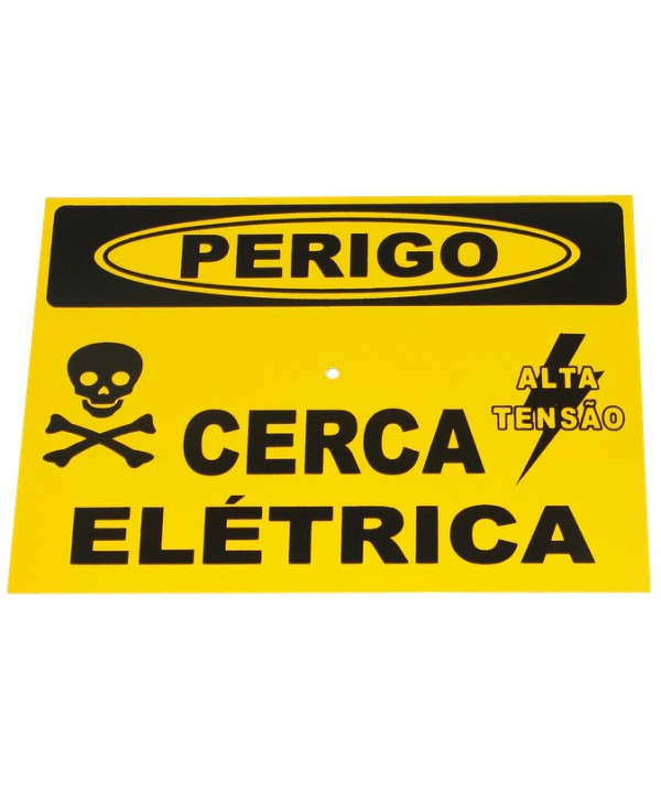 Placa de aluminio ( cuidado cerca eletrica )