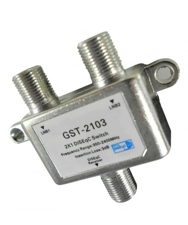 Chave Diseqc 2 saidas 1.0 DSW-2 2X1 ( sky x parabolica )
