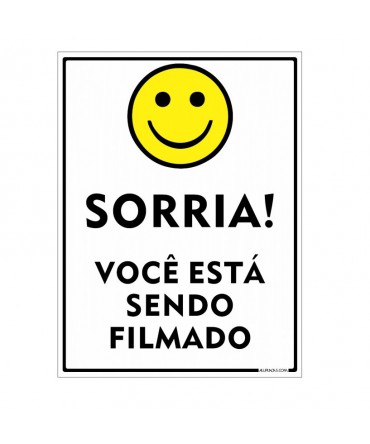 Placa ( sorria voçê ...