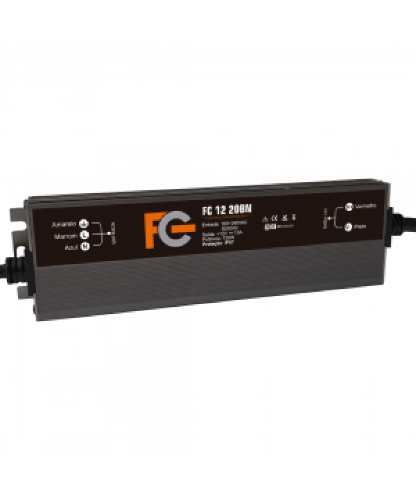 FONTE SLIM BLINDADA 12V 20A-240W - FC FONTES