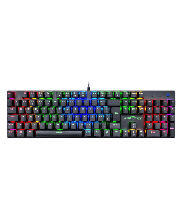 TECLADO GAMER VIPER PRO MECANICO RED SWITCH MAMBA