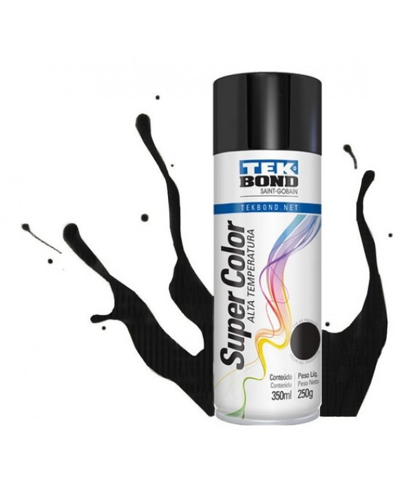 TINTA SPRAY PRETA FOSCA 350ML TEKBOND
